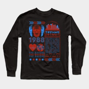 Detroit Techno - Techno Music - Techno Merch Long Sleeve T-Shirt